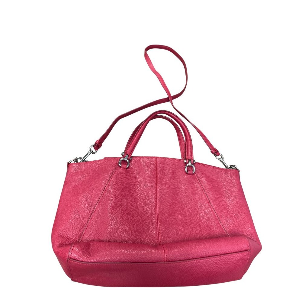 Coach Edie Womans Red Leather Pebbled Crossbody Handbag SKU 9496 - Picture 10 of 16
